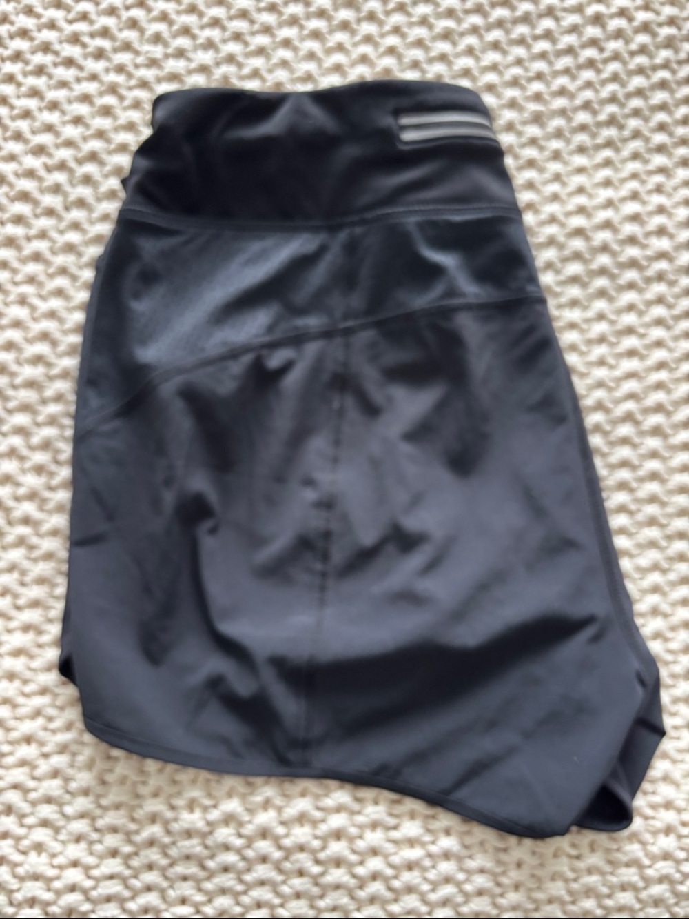Athleta Black Athletic Running Shorts with Wide Waistband, pockets, inner lining